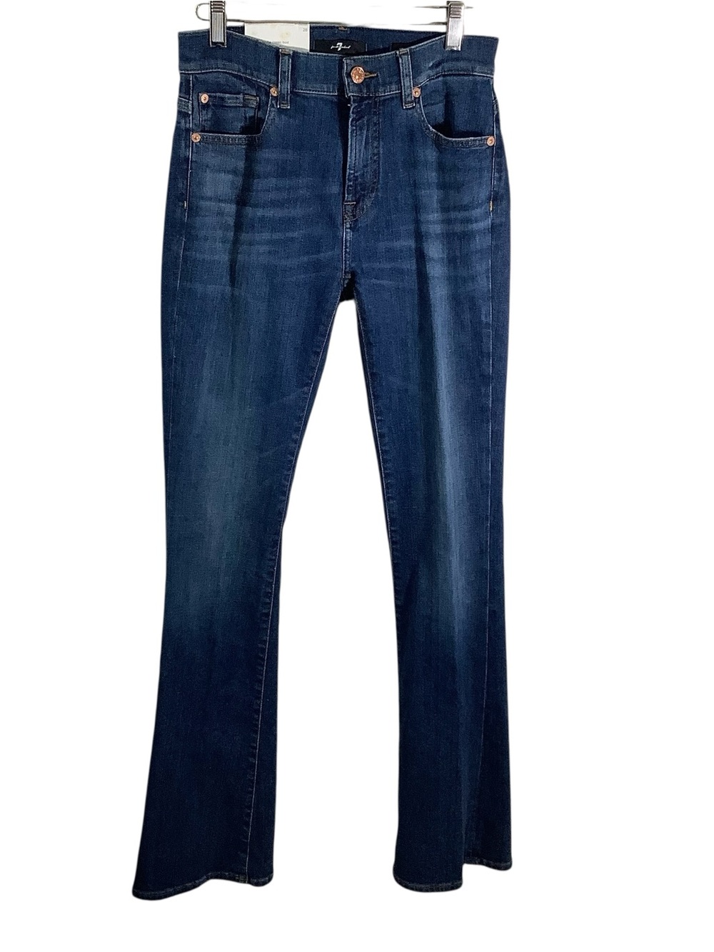 7 For All Mankind Dark Blue Bootcut Slim Illusion Highline Jeans
